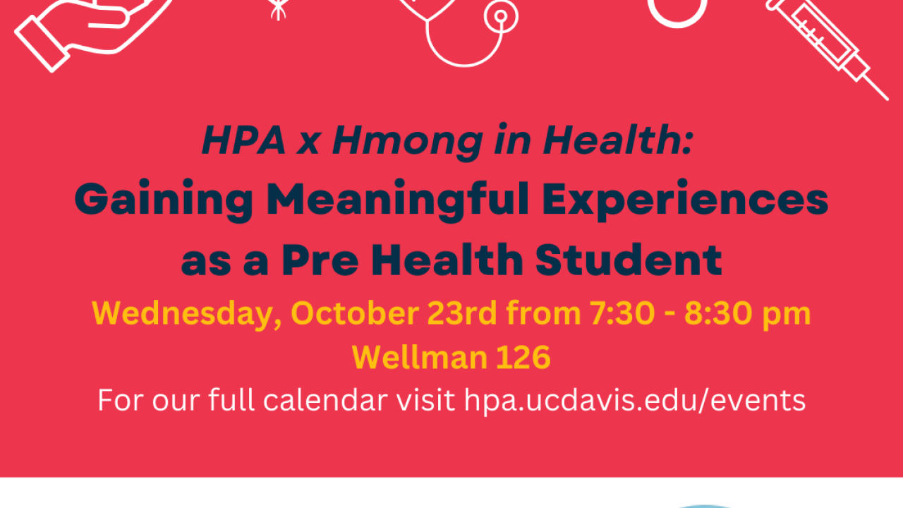 Gaining Meaningful Experiences as a Pre-Health Student flyer