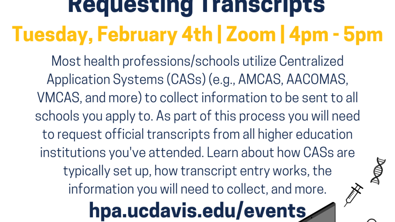 Filling out the Application and Requesting Transcripts Flyer