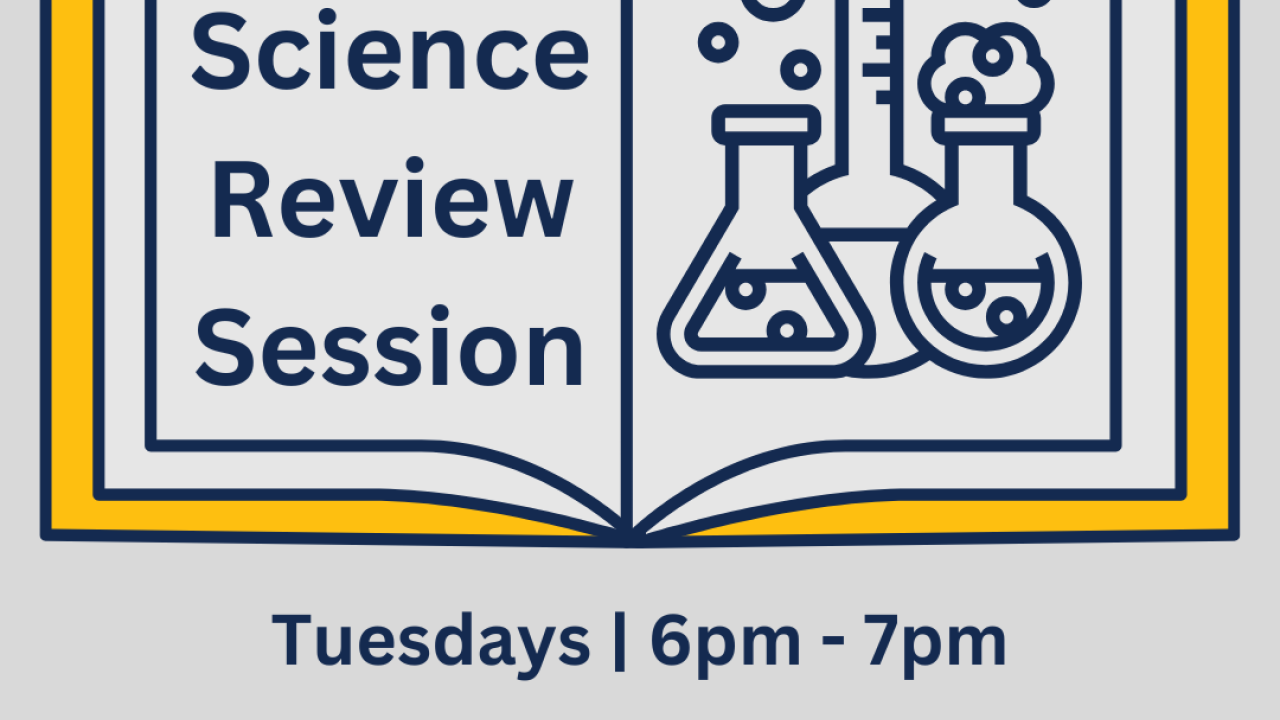 MCAT Science Review Session Flyer.