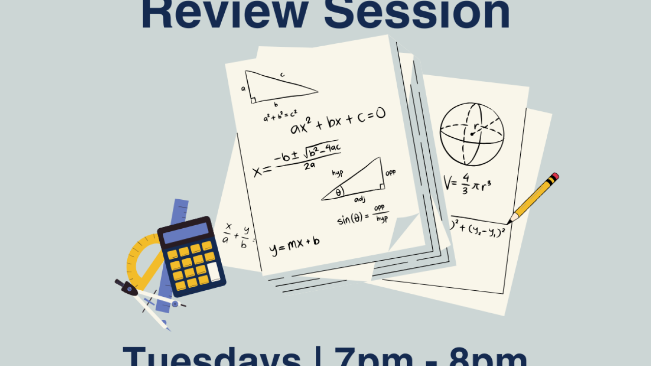DAT/OAT Math and Science Review Flyer.