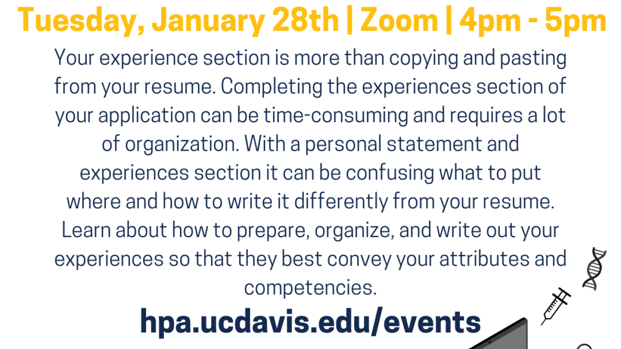 Writing About Your Experiences Flyer