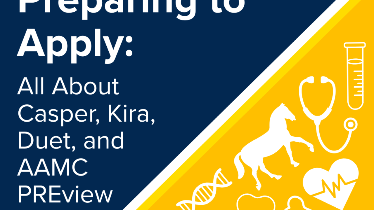 Logo of UC Davis Health Professions Advising with text on application preparation.