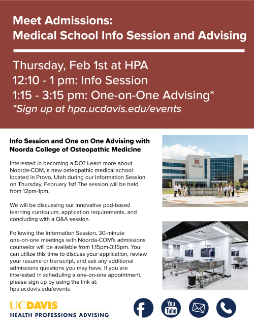 Meet Admissions: Medical School Info Session and Advising for Noorda College