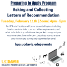 Asking and Collecting Letters of Recommendation Flyer