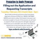 Filling out the Application and Requesting Transcripts Flyer