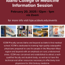 Idaho College of Medicine Information Session Flyer