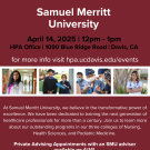 Samuel Merritt Information Session Graphic
