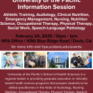 University of the Pacific Information Session Flyer