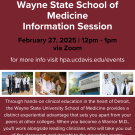 Wayne State University School of Medicine Information Session Flyer