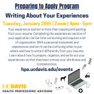 Writing About Your Experiences Flyer
